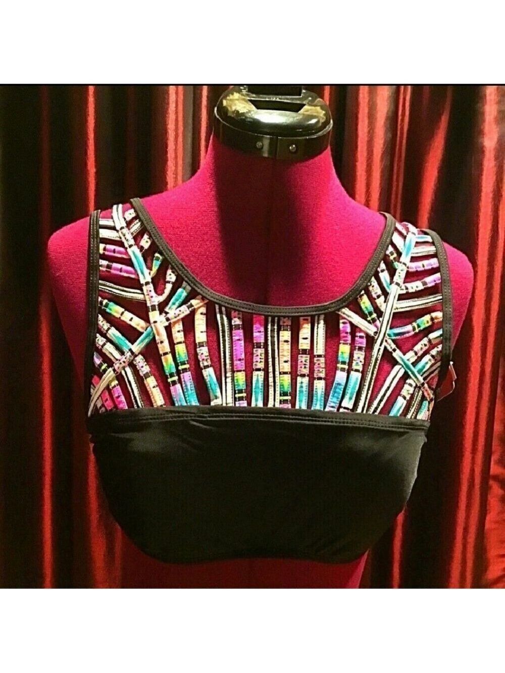 HOBIE Tribal Cut Out Bikini Top Swim Top Bathingsuit Top Swimsuit top New